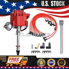 HEI Distributor +Wire +Pigtail for Chevy w/65K Volt 9000RPM 350 454 SBC BBC GM08