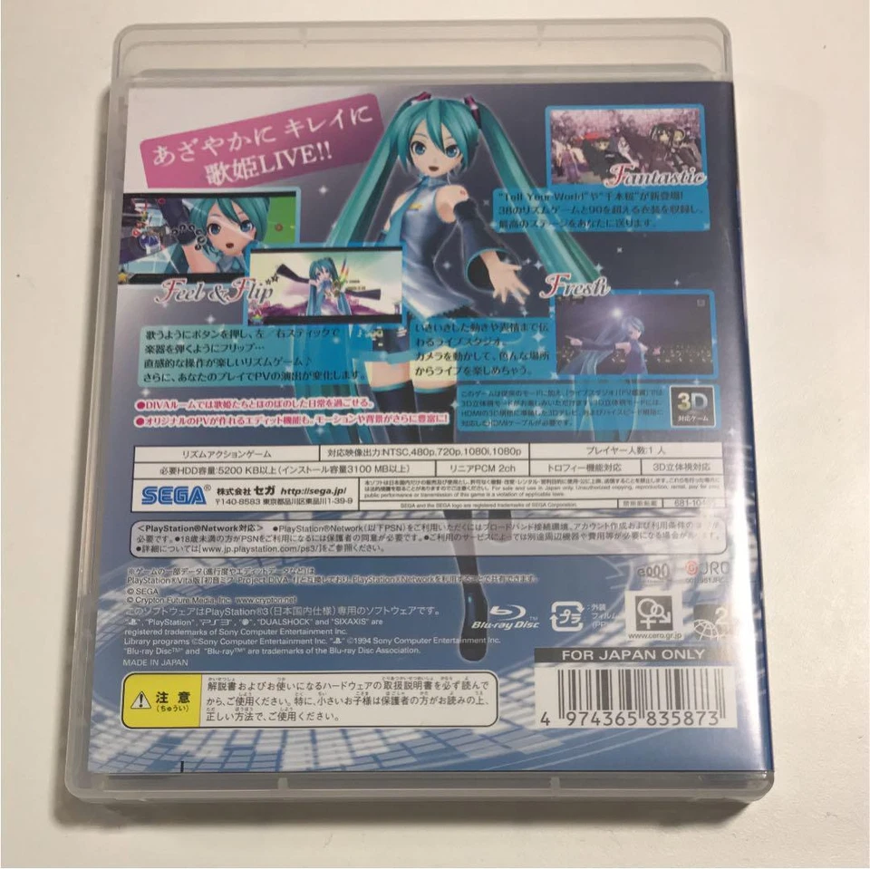 PS3 - Hatsune Miku Project Diva F Sony PlayStation 3 - Japan Japanese Version - Image 2 of 3