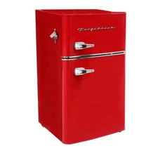 Frigidaire 3.2 cu. ft. Retro Mini Fridge 2 Door Red Dial Temperature Control