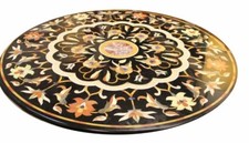 36 " Marbre Centre Table Haut Demi-Précieuses Pierres Handcrafted Pièce Décor