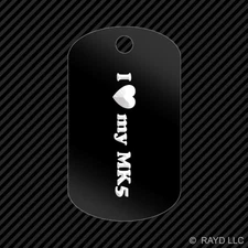 I Love my MK5 Keychain GI dog tag engraved many colors MK3 MK4 Turntable