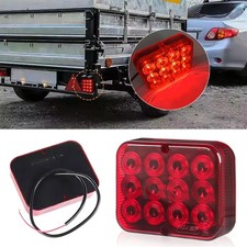 Rear Led Square Tail Lamps Fog Lights Universal Red Car Trailer Lights 12v 24v