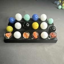 Machine Made Glass Toy Marbles Mixed Color Lot - most are UV Reactive bag 15