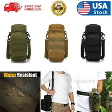 Military Water Bottle Pouch Holder Tactical Hiking Kettle Gear Molle Pack Bags