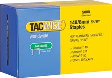 Tacwise 0341 Type 140/8mm Heavy Duty Galvanised Staples, Pack of 5000 0.0015 per staple