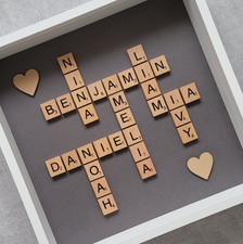 1. 10x10 Frame | 6cm Deep | Scrabble Picture Family Tree New Home Any Occasion