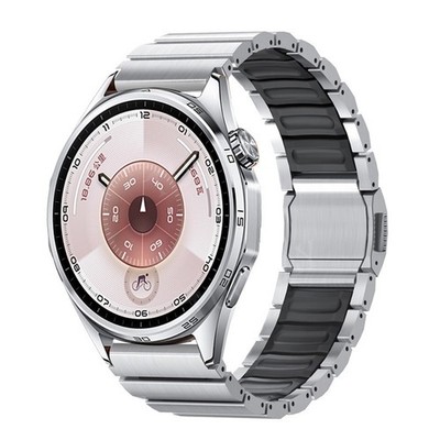 For Huawei Watch GT 6 5 Pro GT4 GT3 GT2 2e GT Titanium Rubber Band Metal Strap