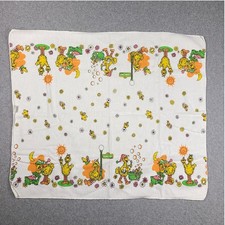 Vintage Sesame Street Big Bird Baby Receiving Blanket Toddletime Cotton 30x40