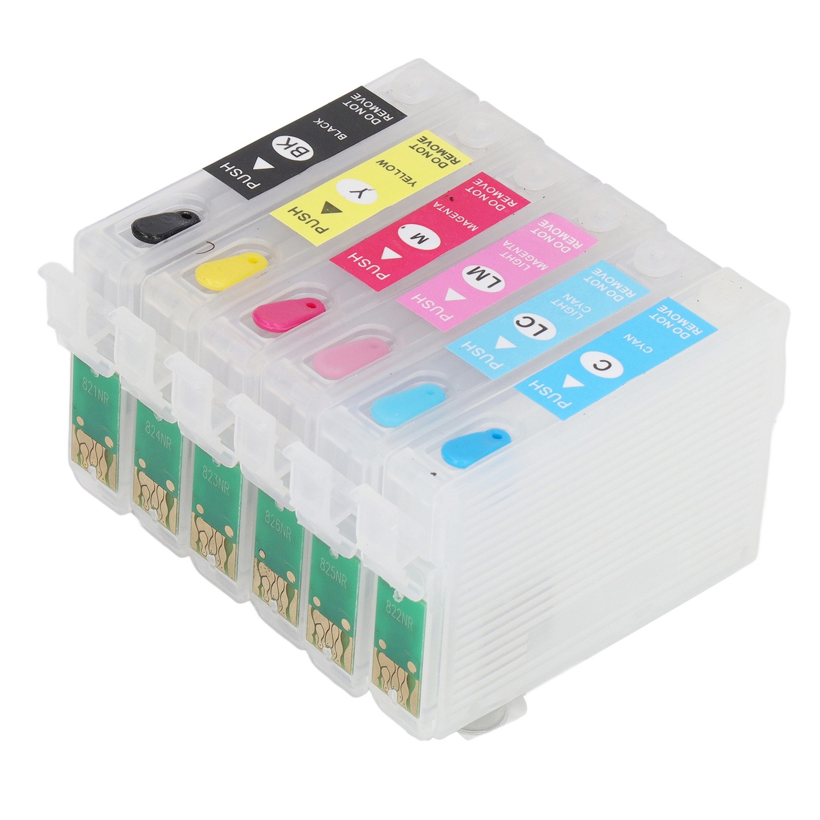 6 Colors Ink Cartridge Permanent Chip Refill Printer Accessories For Photos Test