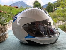 BMW System 7 Carbon Helm - Silber, Weiß, Bla...