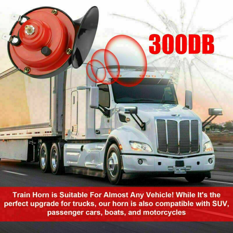 Latest 12V 300DB POWER Loud Train Horn Waterproof Motorcycle Car Truck SUV Bo