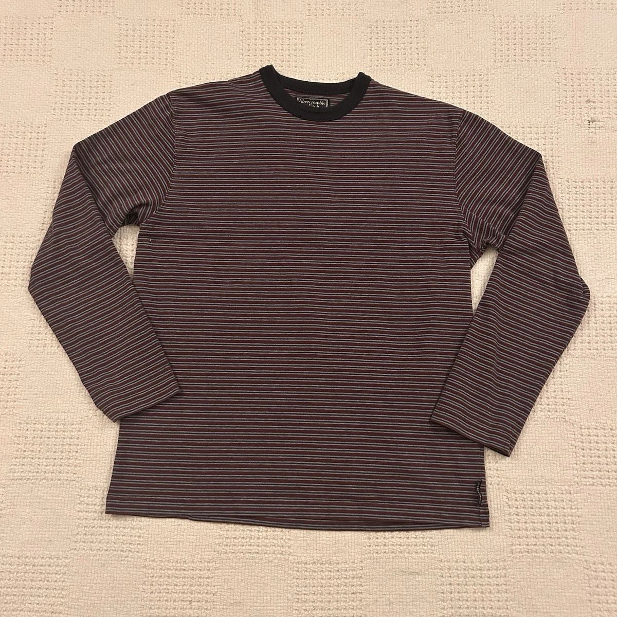 ヴィンテージ新品Abercrombie & Fitch 長袖 カットソー M 25+ Abercrombie & Fitch Cotton Long Sleeve T-Shirts for Men for