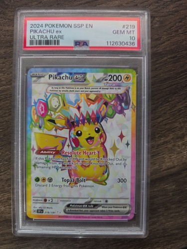 Pikachu ex graded PSA 10 for sale on eBay
