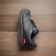 Nike Air Force 1 Supreme Black Sneakers Size 9 UK Used
