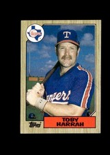 Toby Harrah 1987 Topps Rangers authentic autographed card