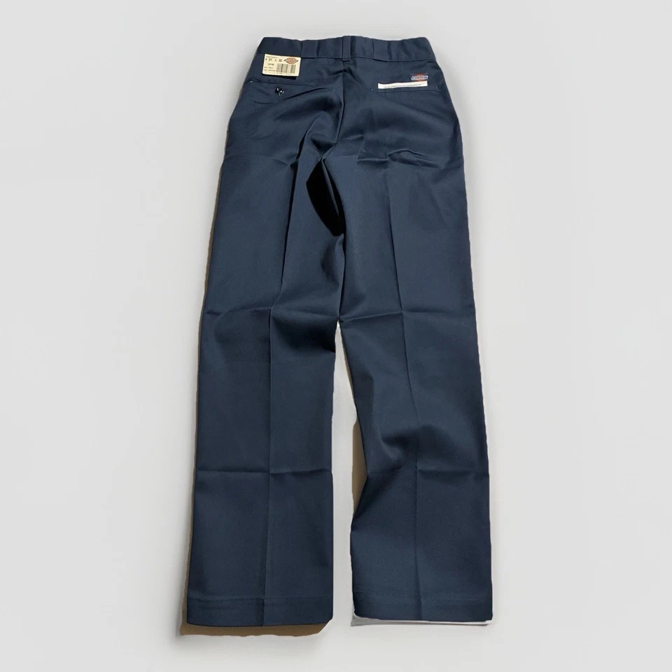 Calça de Trabalho Vintage 1995 Dickies 874 Feita Nos EUA W31 L32 NOS Talon Zíper Azul Marinho - Imagem 2 de 4