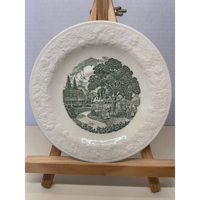 Vintage Green Homer Laughlin Pastoral Bread & Butter Plate Harvest 6 5/8 