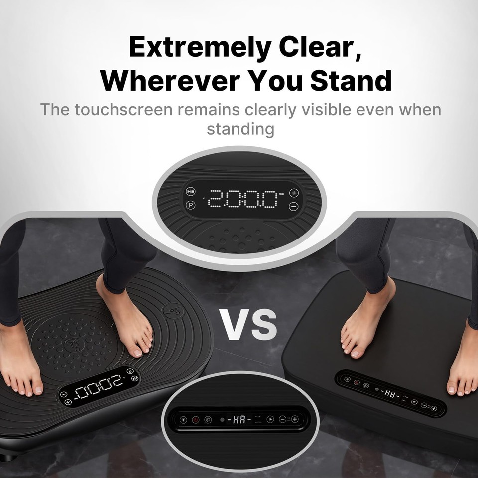 MERACH Vibration Plate Exercise Machine, Vibrating Platform for Black ...