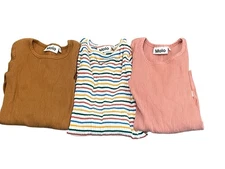 GIRL'S MOLO LONG SLEEVE RIBBED TEE T SHIRT ROCHELLE LOT BACK TO SCHOOL 9-10