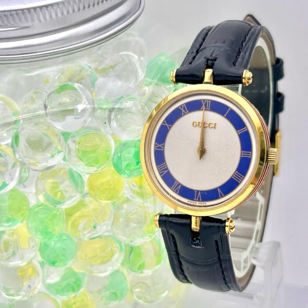 Gucci Sherry Gold Mens Watch with Leather Belt Strap Battery Operated