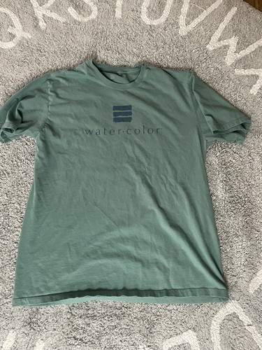 Watercolor Florida 30a Men’s T-shirt Large Green