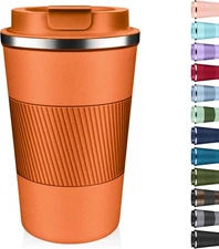 Insulated Coffee Tumbler 12 oz, Stainless Steel Coffee Mug with Lids, Travel Cof