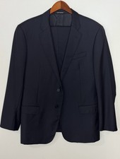Armani Emporio Armani G Line Super 130's Solid Navy Suit Size 44 R