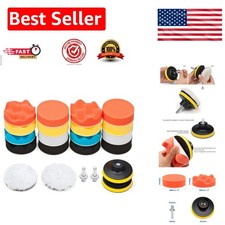 High-Quality 22 PCS Car Buffing Pad Set - Efficient 3 Inch Foam & Wool Kit