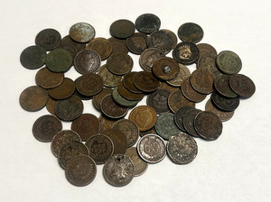 Lot of Worn Indian Head Pennies