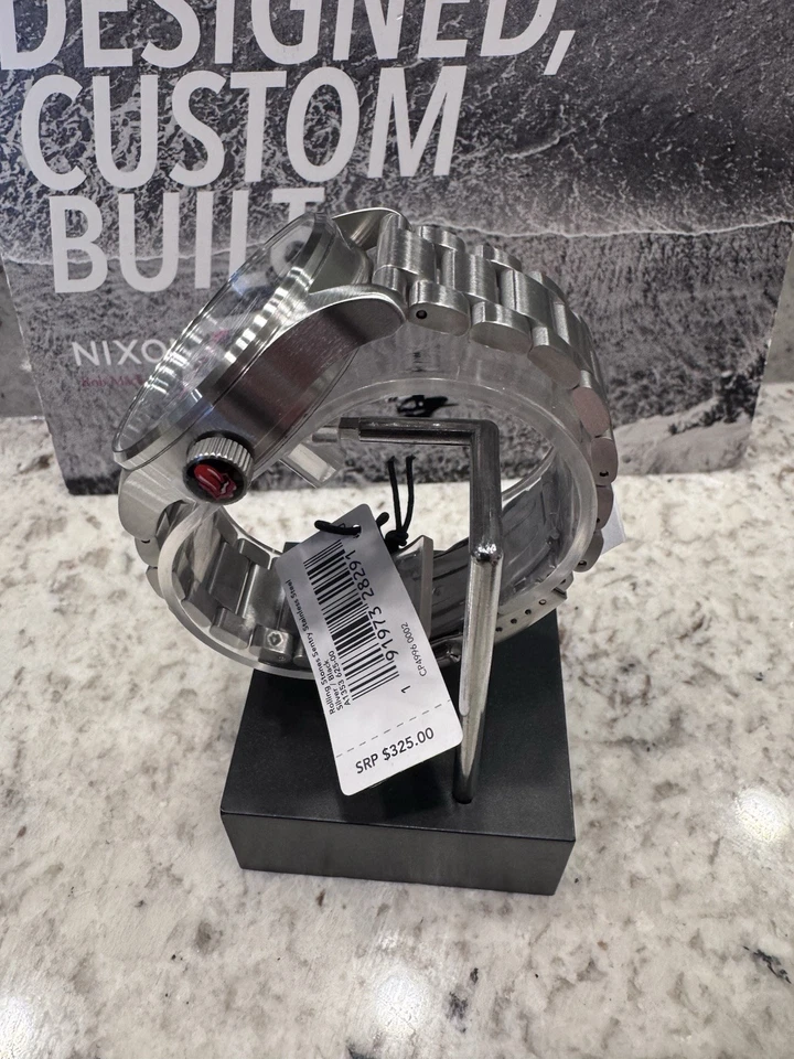 NWT Nixon Rolling Stones Watch Sentry Black silver A1353-001-00 In Box $350 MSRP - Image 4 of 4