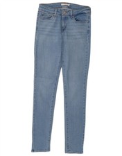 LEVI'S Womens 711 Skinny Jeans W26 L30 Blue Cotton CQ08