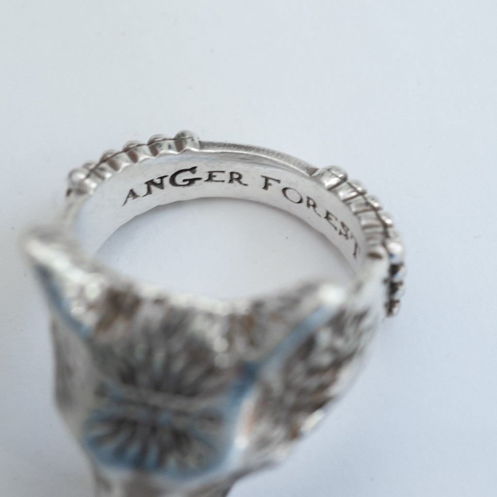 GUCCI Men's Anger Forest Sterling Silver Wolf Ring Size 10.25 (23