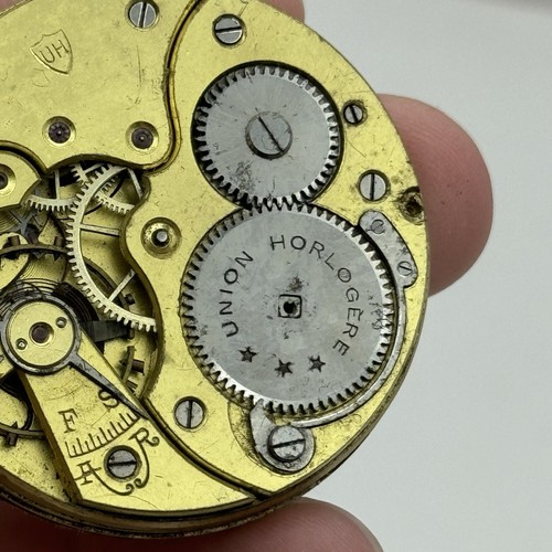 42.3mm Interesting Longines Union Horlogere UH Pocket Watch Movement - PARTS - Picture 3 of 12