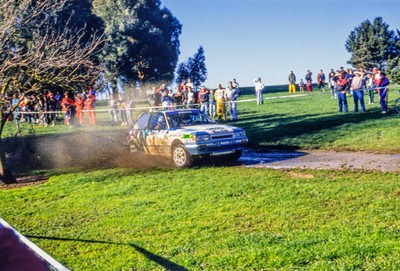 Ingvar Carlsson Per Carlsson Mazda 323 Rally New Zealand on June 0- Old Photo 1