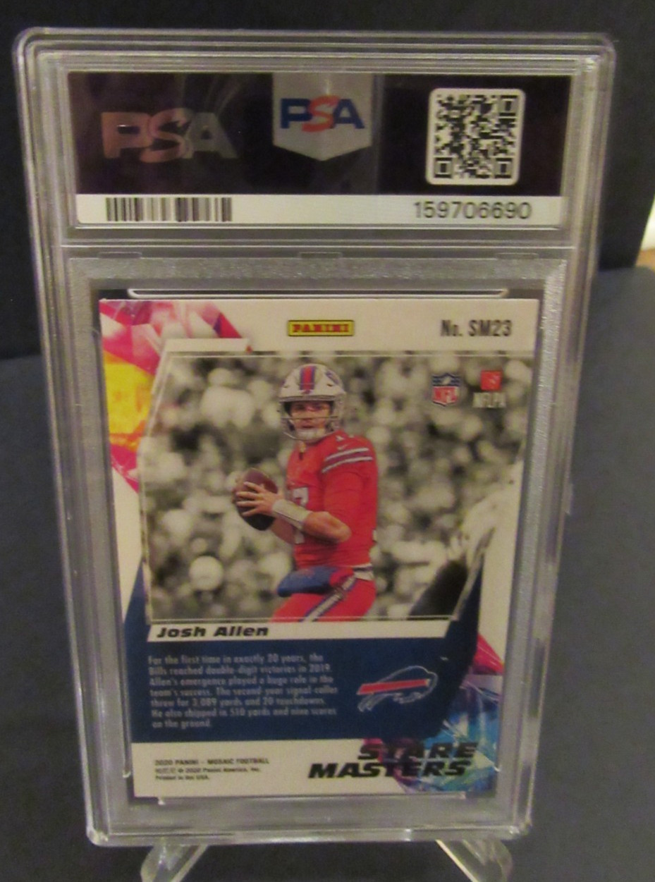 2020 Panini Mosaic #SM23 Josh Allen Stare Masters PSA 10 Gem Mint Buffalo Bills view 7