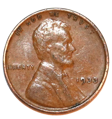 1933-P LINCOLN CENT - Extra Fine - #2675C2 FREE SHIPPING