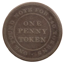 1813 FLINT LEAD WORKS ONE 1 PENNY TOKEN