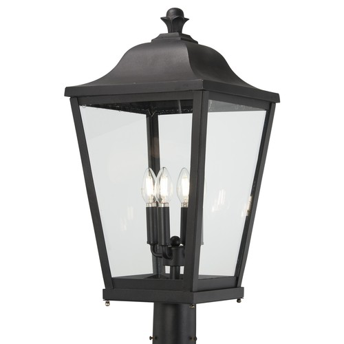 Minka Lavery Great Outdoors Savannah 4 Light Outdoor Post Mount-Sand Coal