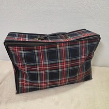 Vintage Plaid Grasshopper Travel Bag Luggage ...