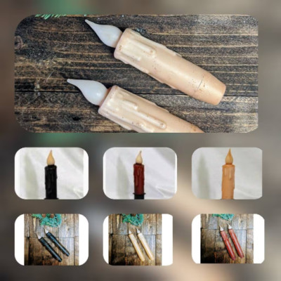 Pair of 4''  Inch Timer Taper Candles With -  Choice of Color
