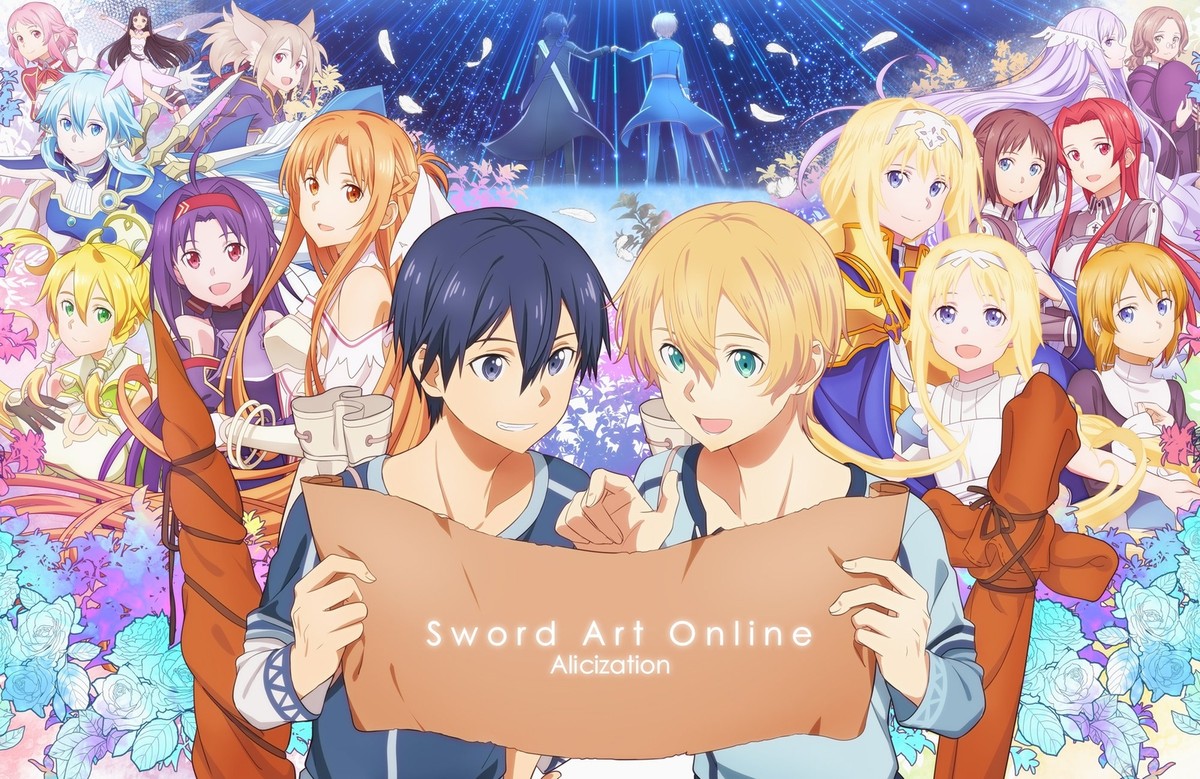 Anime asuna yuuki alice zuberg and quinella sword art