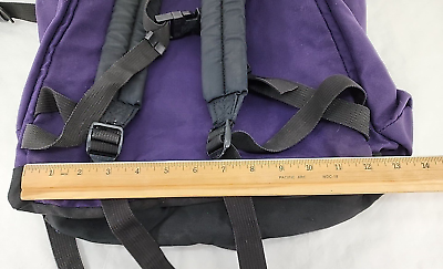 Vintage Jansport Canvas Leather Patch Backpack USA Purple Zip Large 90s | eBay Vintage Jansport Canvas Leather Patch Backpack USA Purple Zip Large 90s | eBay