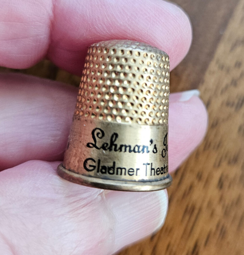 (2) Thimbles from Lehman's Jewelry Gladman Theatre Bldg.