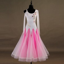 NEW Latin Ballroom Dance Dress Modern Salsa Waltz Standard Long Dress F339