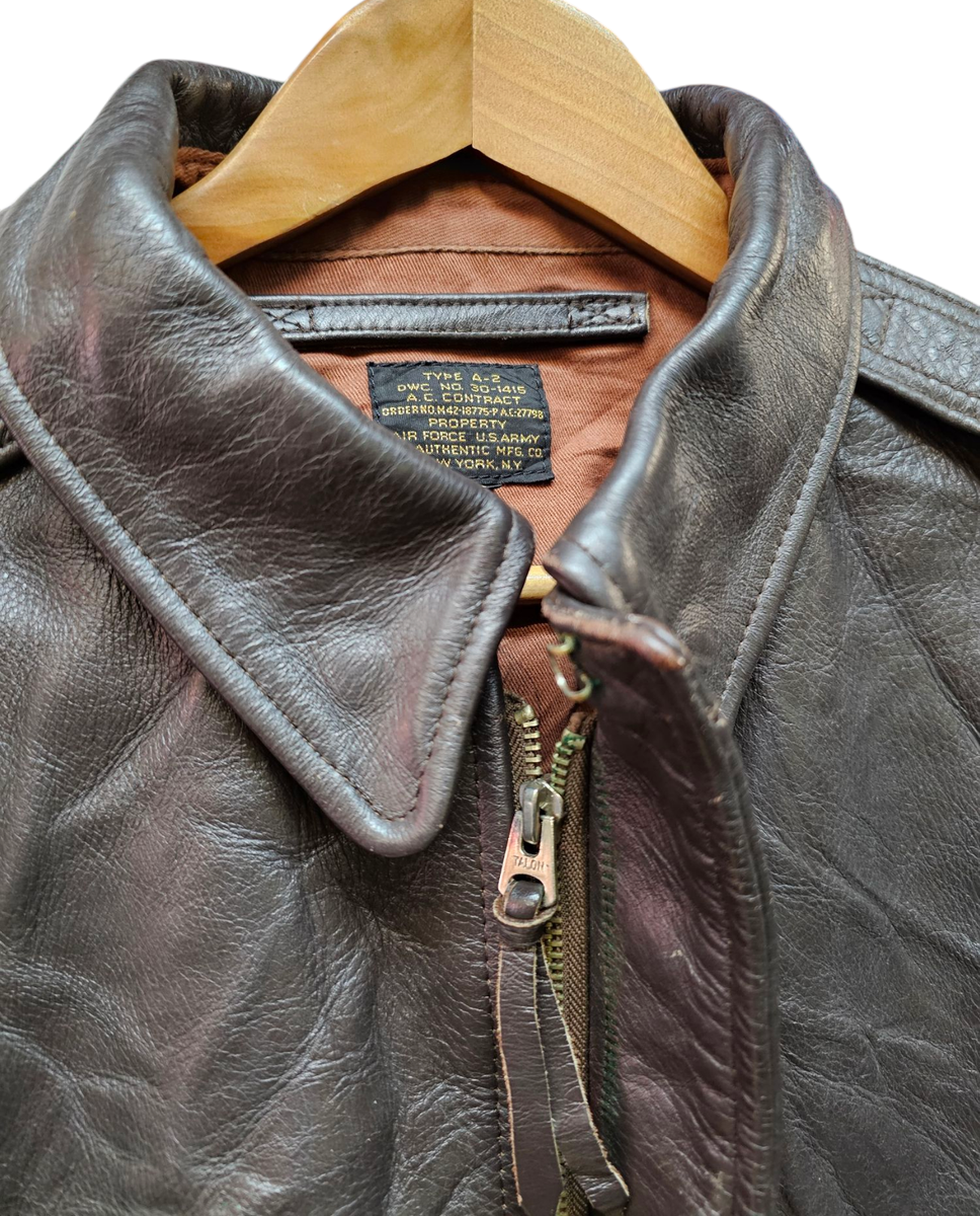 ジャケット・アウター vintage A2 Leather flight jacket TALON △ヴィンテージ復刻 植物タンニン鞣し カーフレザー A-2ジャケット