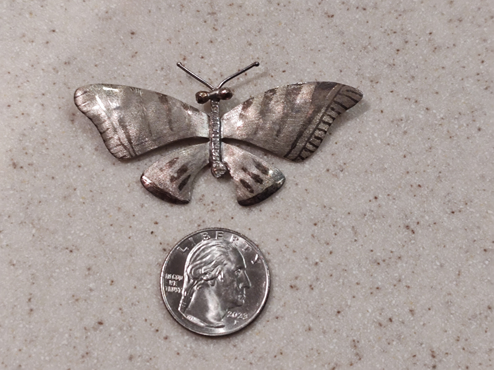 VINTAGE SIGNED DONNA BURDIC STERLING SILVER BUTTE… - image 2