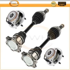 4 PCS Front Wheel Hub Bearing CV Axle Shaft Fits Chevrolet Suburban Escalade