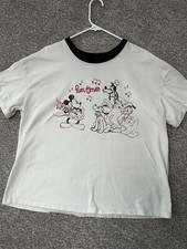 Disney Mickey Mouse and Friends Vintage Style Ringer T-Shirt Size XL