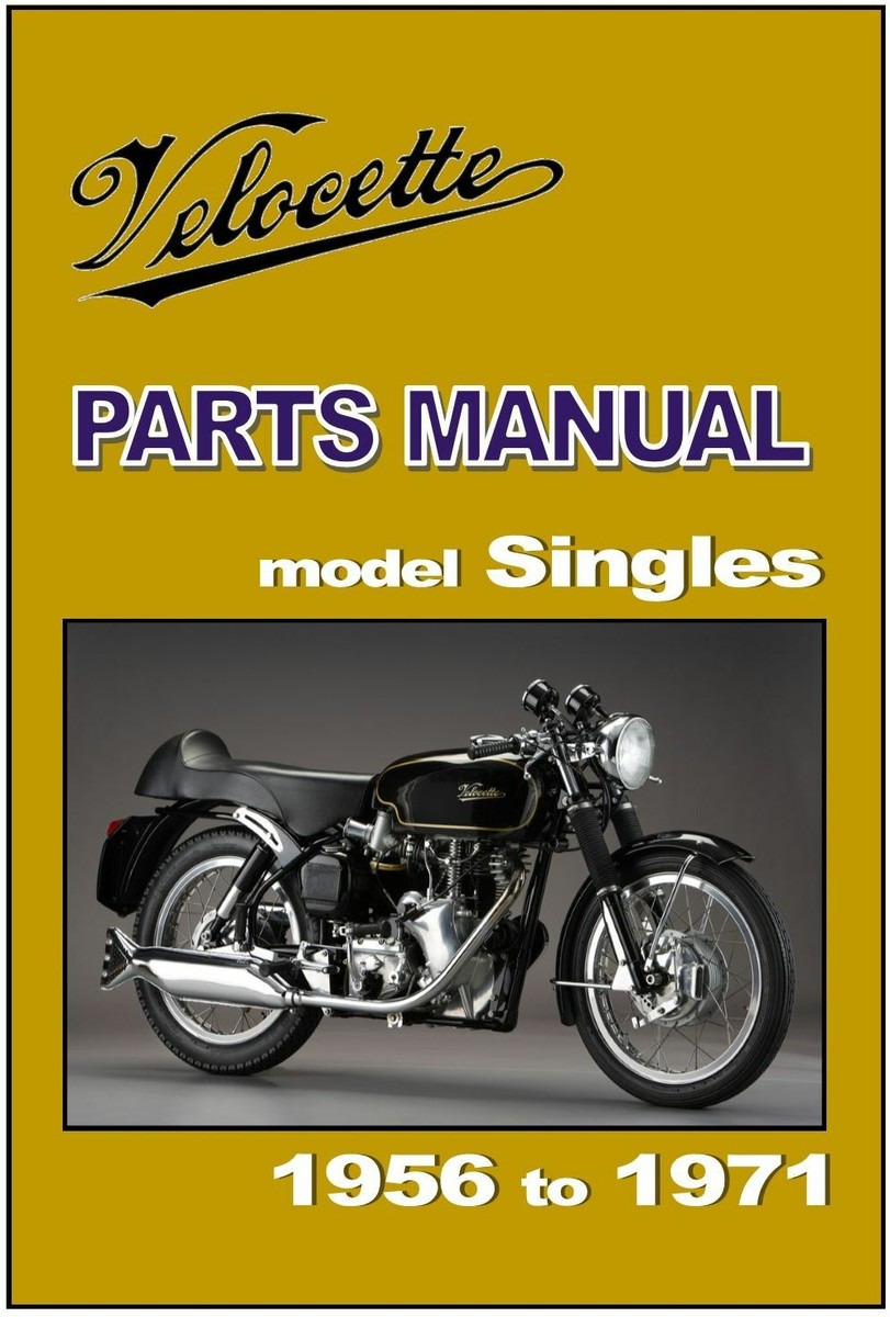 VELOCETTE Parts Manual Viper Venom MSS Scrambler Thruxton 1956 on