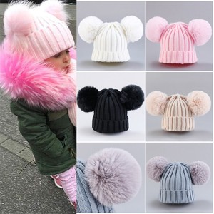 baby double bobble hat